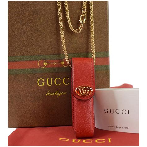 gucci porte rouges|Leather single porte.